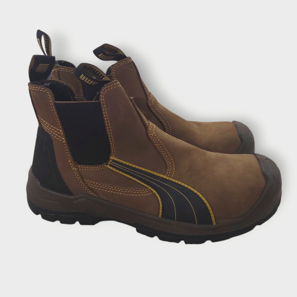 Puma Safety Tanami Double Gore Electrical Hazard Mens Size 9.5 Brown Work Boots - Picture 2 of 8